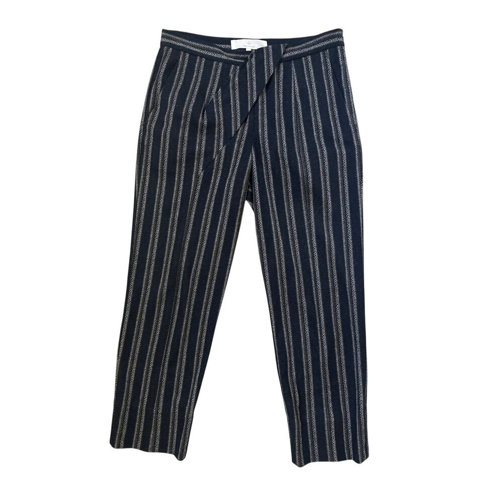 Thakoon Addition Striped Pants Asymmetrical Front Size 4 Work Professional